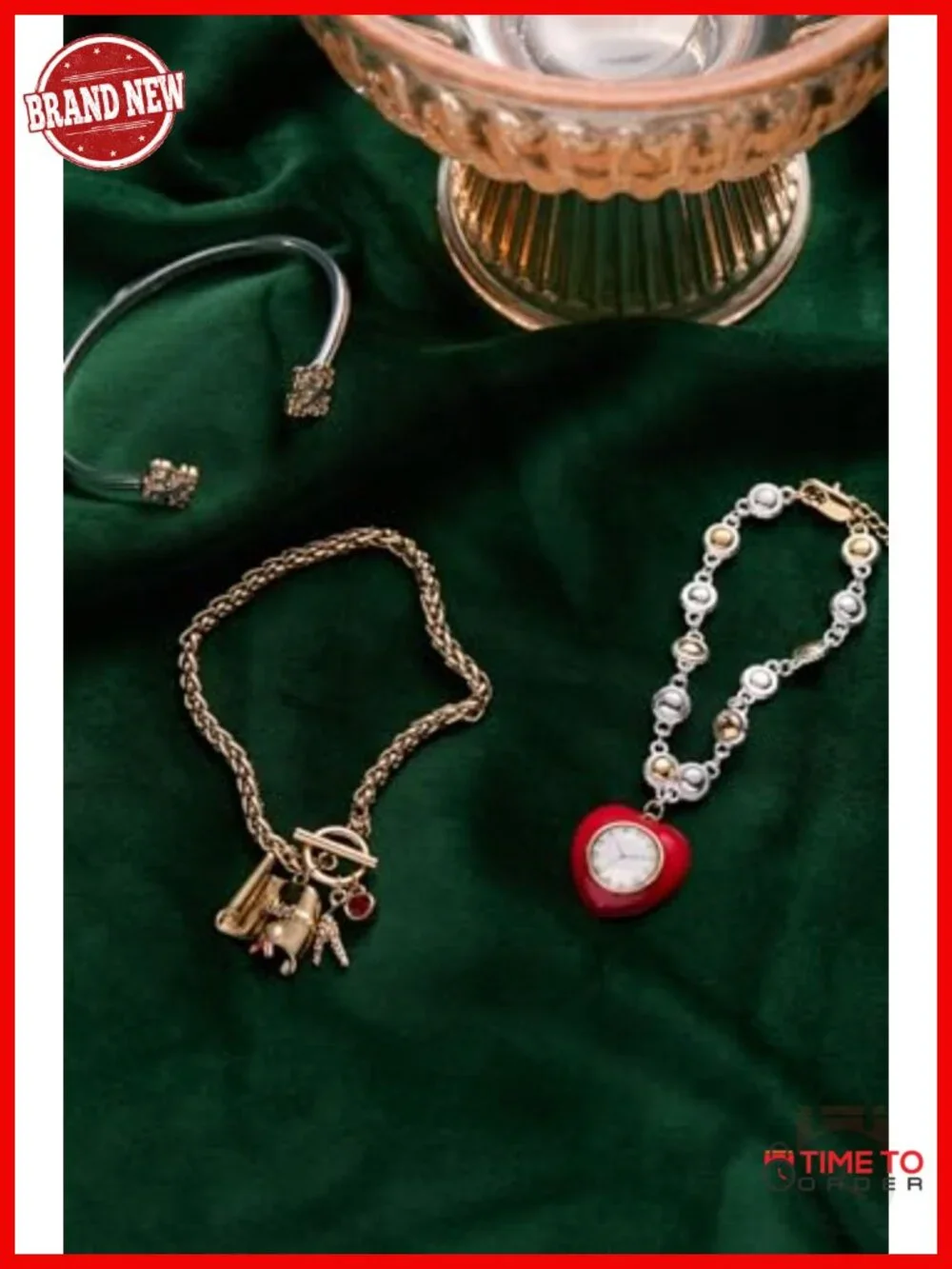 The Wizard of Oz Charm Bracelet, Gold and Silver Plated Brass